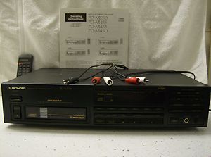 Pioneer cd player PD M455 6 disc changer w/remote, manual, cartridge 