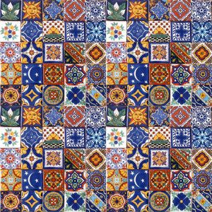 100 Mexican Ceramic Tiles 2x2 Handmade Handpainted Tile
