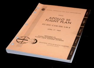   10 Flight Plan Stafford Young Cernan NASA Astronauts Documents