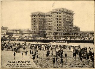 1911 Ad Chalfonte Haddon Hall Hotel Atlantic City Beach   ORIGINAL 