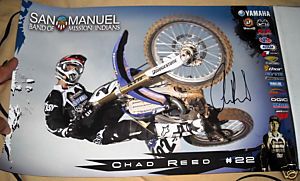 Chad Reed Signed Yamaha Racing Poster 22 C