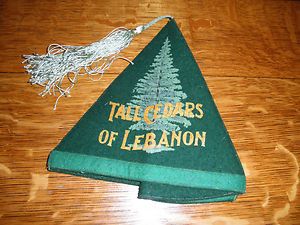 vintage Tall Cedars of Lebanon Hat Westmoreland Forest No. 77