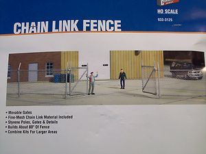HO CHAIN LINK FENCE Builds About 80 Walthers Cornerstone Series Kit