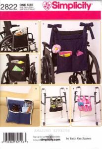 Simplicity Pattern 2822 Wheelchair Walker Bags Totes