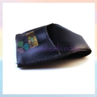 Soft Leather Chalk Holder Pouch with Clip for Pool Billiards Snooker 