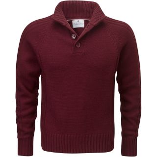 Charles Wilson Mens Wool Blend Button Neck Sweater New