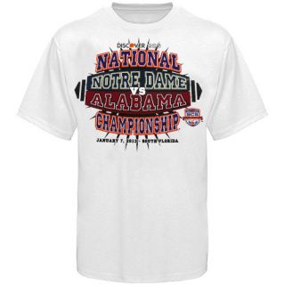   Dame vs. Alabama 2013 BCS National Championship Game T Shirt   White