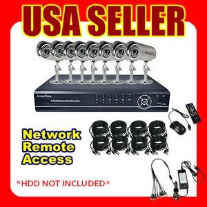 Channel Outdoor Weatherproof CCTV Security Camera H 264 DVR System USA 