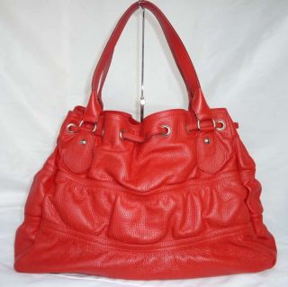 LARGE Cavalcanti Collection Made in Italy Red Leather Slouchy Tote 