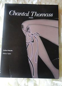 Chantal Thomass Pantyhose Hosiery Stockings Nylons Tights Ribbon New 