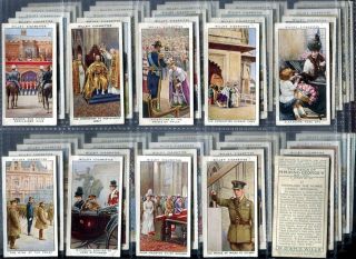 Tobacco Card Set WD HO Wills The Reign of King George V Royalty 1937 