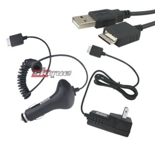 USB Cable Wall Car Charger for Sony Walkman  Player