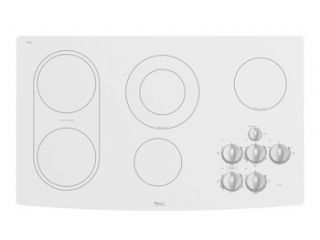   Whirlpool Gold White 36 36 Inch Electric 5 Burner Cooktop GJC3634RP