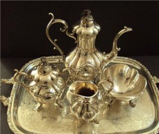 Reed Barton Winthrop 4 Piece Silver Plated Tea Set