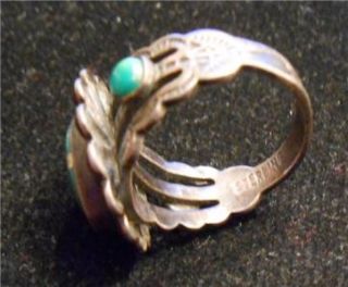 Harvey Era Navajo Cerrillos Turquoise Sterling Silver Ring 