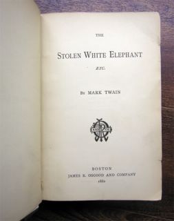 1882 Mark Twain First Edition 1st Printing Short Stories Antique Book 