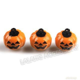 5X Smile Pumpkin Charms Halloween Festival Party Jingle Bells for 