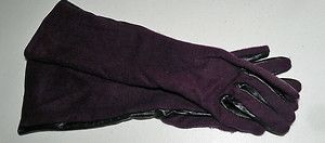 Cedrics Opera Length Leather Cashmere Gloves Size Medium
