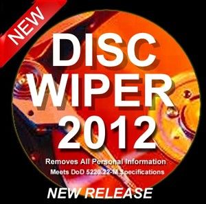 Disc Wiper CD Hard Drive Eraser Disk Erase Wipe