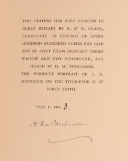 1930 Writers Notes on His Trade by Montague and Tomlinson Signed 