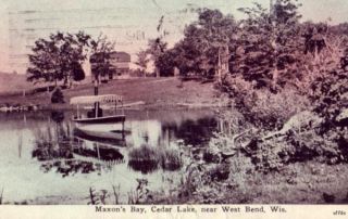 west bend wi maxon s bay cedar lake 1912
