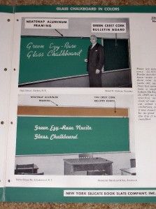 Vtg New York Silicate Book Slate Co Catalog Chalkboards
