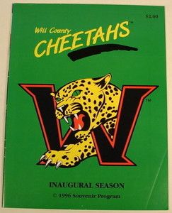 Will County Cheetahs IL 1996 Baseball Program Inaugural Season