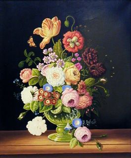 Othmer Karner Bouquet VIII Original Oil Painting of Flowers in Vase 