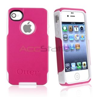 Otter Box Commuter Skin Case Cover Pink White for iPhone 4 4S G Sprint 