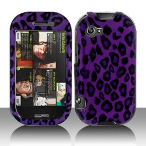 Sharp Kin Two Cell Phone Faceplates Cover Purple Leop
