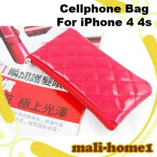 Leather Colorful Cell Phone Bag Coin Purse Case for iPhone 4 4S HTC 