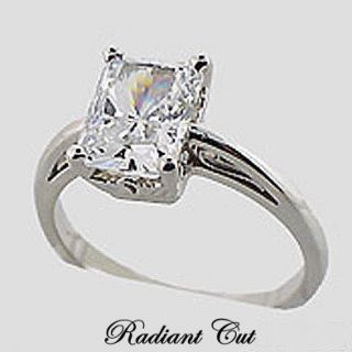 50 CT SCROLL DESIGN EMERALD CUT ENGAGEMENT RING SOLID 14K GOLD