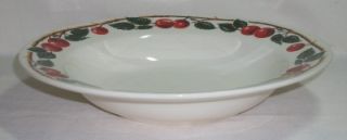 Homer Laughlin Cherry Valley Pattern Rimmed Soup Bowl