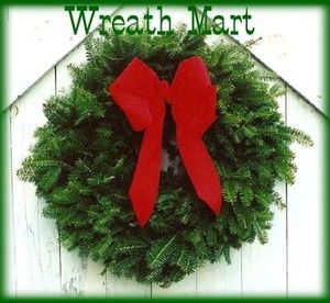 Maine Balsam Fir Christmas Wreaths 18 Made Fresh Daily with Red Velvet 