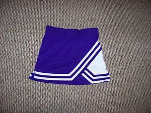 Girls Chasse Purple White Cheerleading Skirt Size Youth 8 27