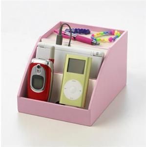 Mini Pink Charging Valet Holds and Hides Organizer New