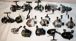 Large Lot of 16 Spinning Reels Wow Freshwater 6 open Face and 8 closed 