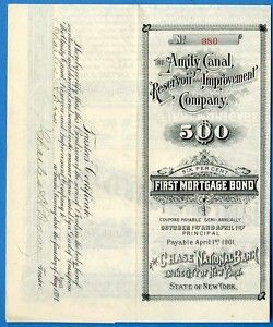 Charles Dow 2X Signed 1891 Original Stock Certificate