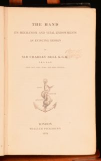 1834 Bell The Hand Its Mechanism and Vital Endowments as Envincing 