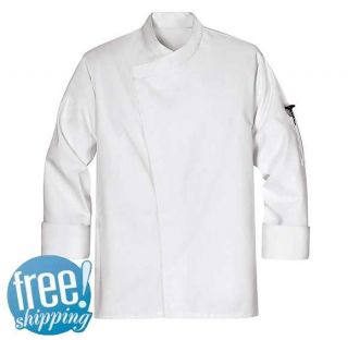 New KT80WH Tunic Chef Coat Jacket White XS 7x