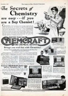 1933 Chemcraft Chemistry Science Hagerstown Toy Lab Ad