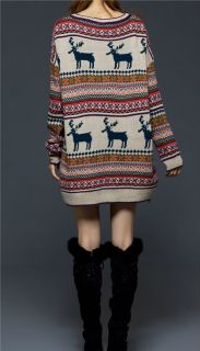   by The Fire Oversized Fair Isle Slouchy Sweater Chelsea Verde S