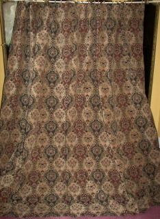   Vtg Victorian Woven Tapestry Chenille Portiere Drapes Curtains