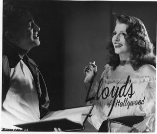   Gilda on Set Director Charles Vidor RARE Candid Photograph 1946