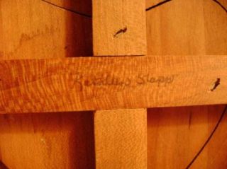 Signed Kathleen Stapp Folding Heart Wood Basket 8 5