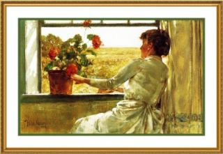 Impressionist Childe Hassams A Summer Evening Counted Cross Stitch 