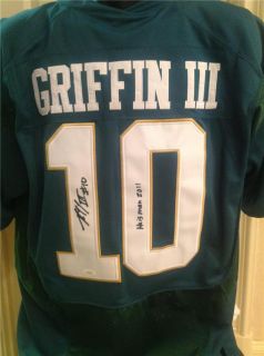 Robert Griffin III Signed Baylor Authentic Green Jersey Inscribed 