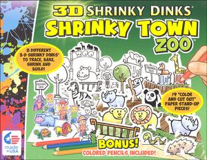   Shrinky Dinks Shrinky Town Zoo Children Craft and Play Mat