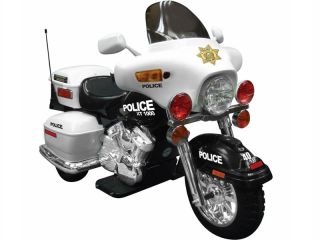   BATTERY POWERED CHILDRENS RIDE ON POLICE PATROL MOTORCYCLE BIKE TOY