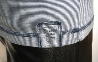 Original Chevignon 57 Legend Label V Neck Cotton T Shirt Blue M